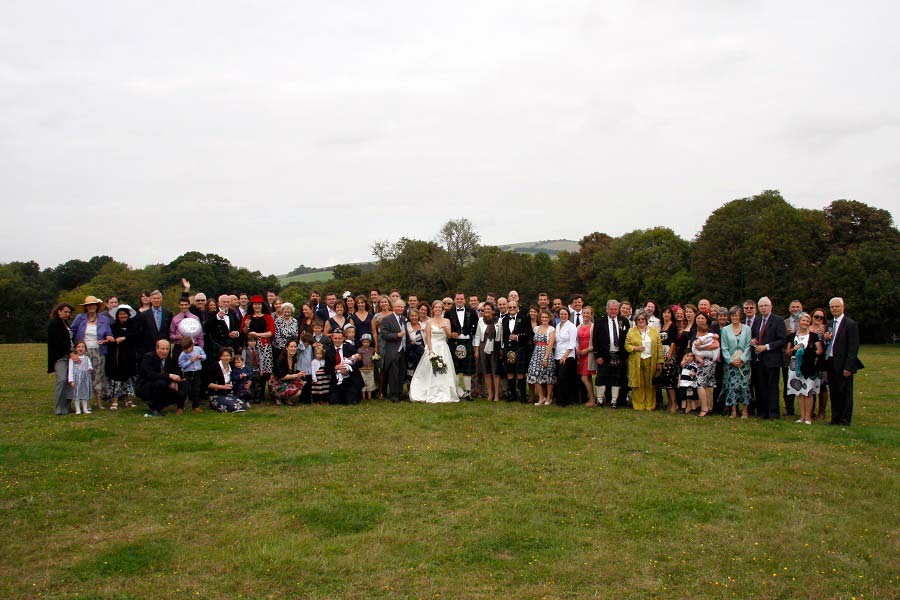 wedding venue sussex field crowd